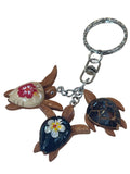 3 Turtle Keychain