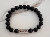 Aloha Hawaii Lava Rock Bracelet
