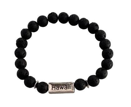 Aloha Hawaii Lava Rock Charm Bracelet