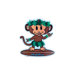 Surfing Monkey Sticker
