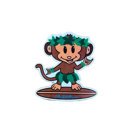 Surfing Monkey Sticker