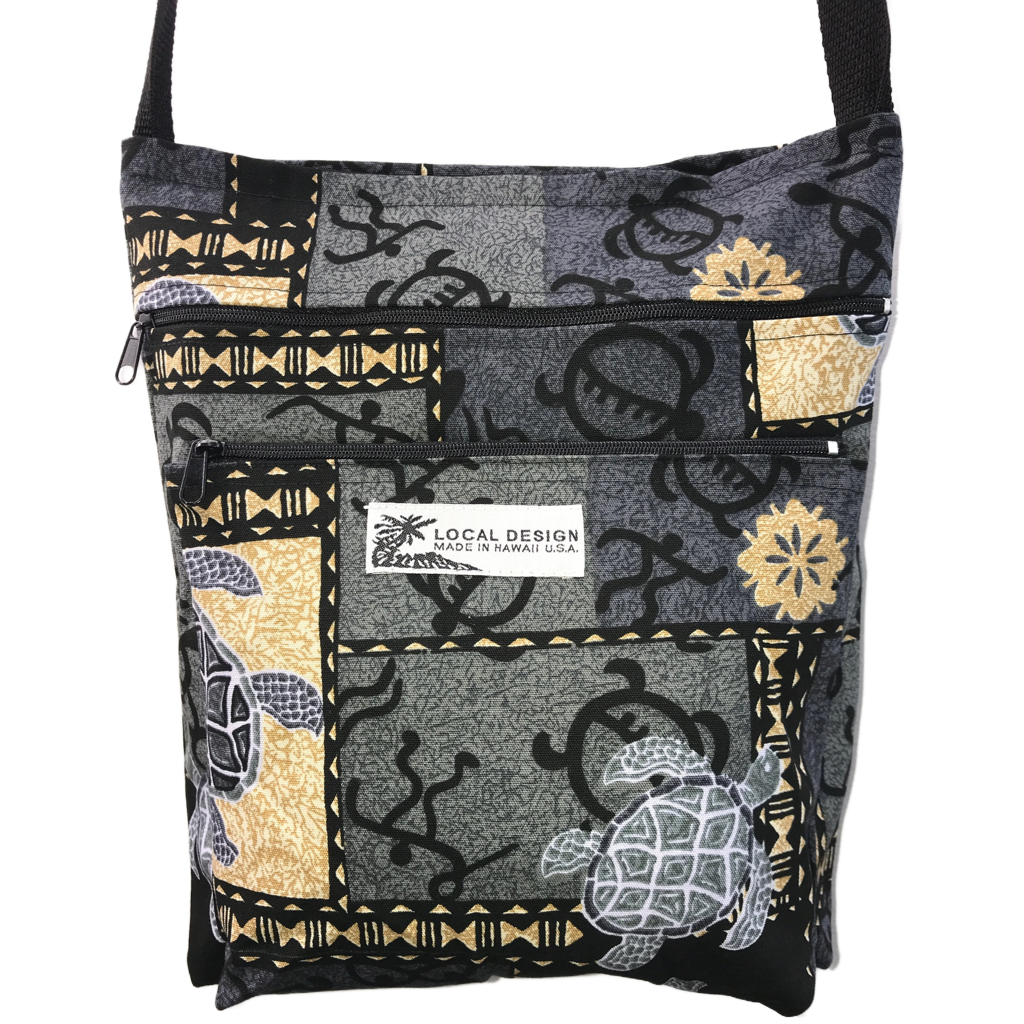 3-Zippered Cross-Body Purse w/ Lining – Local Design
