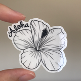 Hibiscus Transparent Sticker