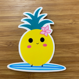 Surfing Pineapple Sticker